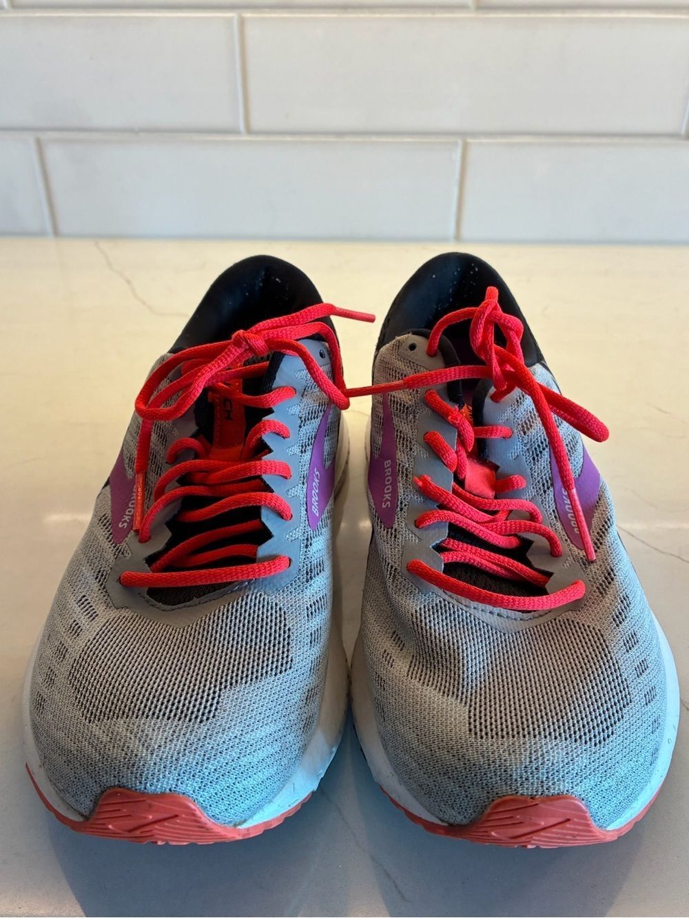 BROOKS Launch 6 Running Shoes Grey/Black/Purple Women's Size 8